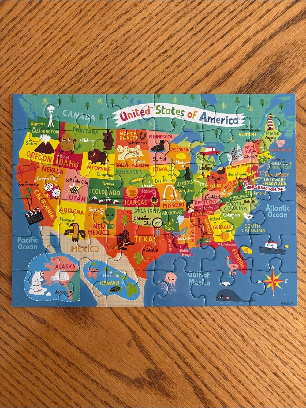 Mudpuppy Map of the USA Puzzle to Go (36 Pieces)